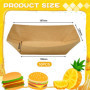 Huucozn 50 Pièces Barquettes en Carton Kraft Plateaux Alimentaires Jetables en Carton Kraft Barquette Frite Bols à Frites en Car
