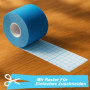SURFOU Strap Sport Tape Kinesiologie, 2 Rouleau 5cm X 5m Bleu + Noir, Adhesive Forte, Bande Élastique Taping Récupération, Pour 