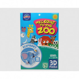 Puzzle 3D Zoo Eléphant 27 x 18 cm 16 Pièces 15,99 €