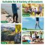 2 Pièces Tabouret Pliant Portable, Siège de Camping Portable, Mini Chaises Pliantes en Plein Air avec Sac de Rangement, Siège Pl