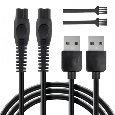 2PCS Câble USB 5v 1a Pour Rasoir Philips Pour Philips Qp2734 Qp2724 Qp2824 Avec 2 Brosses