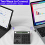Pavé numérique Bluetooth - Avec calculatrice d'affichage - Clavier numérique sans fil Bluetooth 2 en 1 - Entrée de données + cal