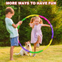 GIUSOBG Cerceau Hula Fitness Hoop pour Enfants, Plastique Amovible Cerceaux Multicolores Amusants et Fitness, Hula Hoop avec Mou