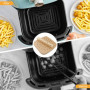 200 Papier Sulfurisé Air Fryer，Perforé Papier Cuisson Air Fryer，Jetable Antiadhésive Sans Huile Papier Parchemin Accessoires pou