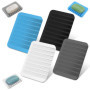 4pcs Porte Savon,Support Savon， Silicone avec Drain de vidage，Porte Savon Douche，Plateau à Savon,pour Salle de Bain Cuisine Comp