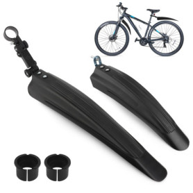 Garde Boue de Vélo pour 20-26 Pouces Roues, Montagne Cyclisme Arriere VTT, Kit Garde-Boue Avant Arrière Universelle, pour Selle 