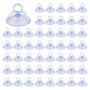Ventouse de 45mm Mini Ventouse 50 Pièces Carrosserie Ventouse en Plastique PVC Sans Crochets Ventouse Transparente en Caoutchouc