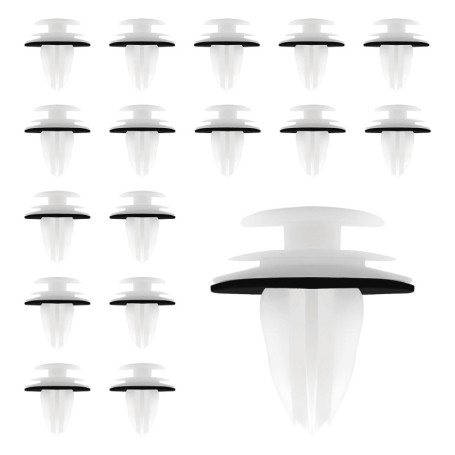 100 Pièces Clips de Fixation, Clip de Fixation de Voiture, Clips voiture pour panneaux de porte et pare-chocs, Clips en plastiqu