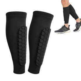 jatimdotin 1 Paire de protège-Tibias de Football, Ski Shin Guards, Confortable et Résistant aux Chocs, Manchon de Protection des
