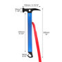 QWORK® Marteau de Camping 30.5 cm, Maillet Camping Extérieur en Aluminium, Marteau de Tente Multifonctionnel avec Extracteur de 