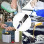 QWORK® 4 en 1 Réfractomètre antigel, testeur Liquide Refroidissement d'éthylène et propylène Glycol avec Mesure d'acide Batterie