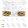QWORK® 480 Pièces connecteur automobile, fiches plates 2 3 4 6 broches pas 2,8 mm, mâles et femelles, boîtier de fiche & sertiss