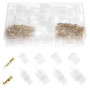 QWORK® 480 Pièces connecteur automobile, fiches plates 2 3 4 6 broches pas 2,8 mm, mâles et femelles, boîtier de fiche & sertiss