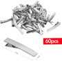 iYinJuan 60pcs Pinces à Cheveux Crocodile en Métal, Pinces à Cheveux en Argent, Barrette Accessoires de Bricolage Antidérapants 