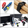 Réutilisable Fixation Attaches de câble 20 cm / 30 cm, attaches de câble auto-adhésif, multi-usages Sangles de câble Liens de fi