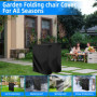 Bixury Housse Chaise Jardin Exterieur, 2 Pièces Housses de Chaises de Jardin Longue Pliante, Housse Exterieur Impermeable 420d C
