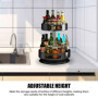 PEAKGEAR Lazy Susan Organiseur de placard rotatif à 2 niveaux, étagère à épices rotative pour l'intérieur, étagère à épices rota