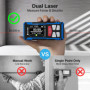 Télémètre Laser Double SainSmart, télémètre bilatéral Rouge 120 m avec écran LCD rétroéclairé, télémètre Laser Rechargeable, Niv