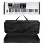 Flexzion Housse de clavier 61 touches souple étanche avec poignée transport poches bandoulière réglable - Sac étui pour clavier 