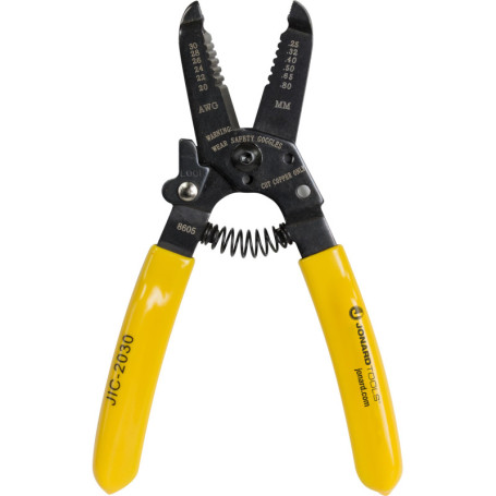 Jonard Tools JIC-2030 Pince à dénuder et coupeur, 20-30 AWG, longueur 15,4 cm, finition oxyde noir