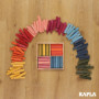 KAPLA Coffret Octocolor 100 planchettes colorées (Rouge, Orange, Jaune, Vert, Bleu Clair, Bleu foncé, Rose, Violet), Jouet en Bo