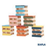 KAPLA Coffret Octocolor 100 planchettes colorées (Rouge, Orange, Jaune, Vert, Bleu Clair, Bleu foncé, Rose, Violet), Jouet en Bo