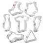 Ann Clark Cookie Cutters Lot de 7 emporte-pièces en forme de sorcellerie et de sorcellerie avec livret de recettes, peignoir, cr