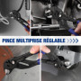 WORKPRO Clé à Pince 180 mm, Pince Multiprise en Acier Cr-V, Serrage Rapide, Ouverture Maximale de 40 mm, Pince-Clé Polyvalente p