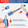 WORKPRO Coffret de Douilles et Embouts 42 Pièces, Mini Clés à Cliquet 1/4" Double Tête 2-en-1, Porte Embouts Magnétique, Outils 