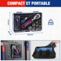 WORKPRO Coffret de Douilles et Embouts 42 Pièces, Mini Clés à Cliquet 1/4" Double Tête 2-en-1, Porte Embouts Magnétique, Outils 