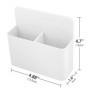 MoKo Boîte de Rangement Magnétique, Lot de 2 Support de Crayon pour Tableau Blanc, Fournitures Scolaires, Organiseur avec 2 Comp