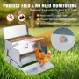 VEVOR Mangeoire à Poules Capacité 11 kg Mangeoire Automatique pour Volaille Nourrir 10 Poulets Jusqu'à 11 Jours Acier Galvanisé 