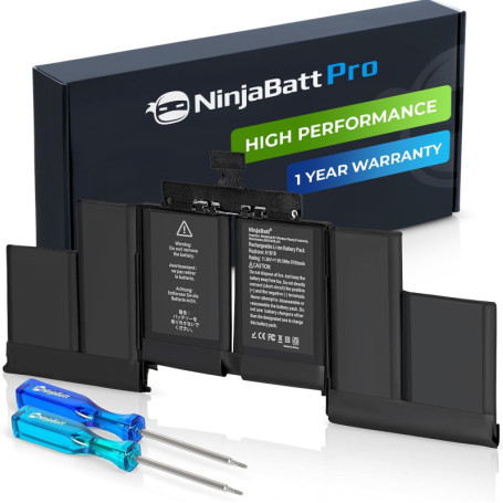 NinjaBatt A1618 Batterie pour Apple MacBook Pro Retina 15" [mi-2015 uniquement] A1398 – Haute capacité [11,36 V/99,5 Wh]