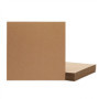 Lot de 24 feuilles plates en carton ondulé pour emballages, expéditions, travaux manuels - Marron type kraft - 30,5 x 30,5 cm