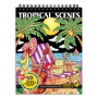 ColorIt Livre de coloriage pour adulte - Scènes tropicales colorées - 50 motifs recto - Papier épais et lisse - Couverture rigid