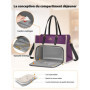 MATEIN Sac Cabas Femme avec Isotherme Compartiment, Sac à Main Repas avec Petite Pochette, Sacoche Ordinateur 15,6 Pouces USB Ch