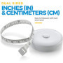 Ruban à mesurer le corps - (2 paquets) Rubans à mesurer pour les moniteurs de poids corporel et de graisse, (pouces et cm) Règle