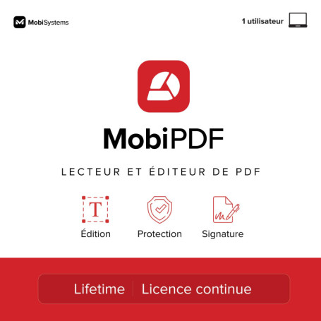 MobiPDF Lifetime - Éditeur professionnel de PDF - Licence à vie | Éditer, protéger, annoter, remplir et signer des PDF pour 1 ut