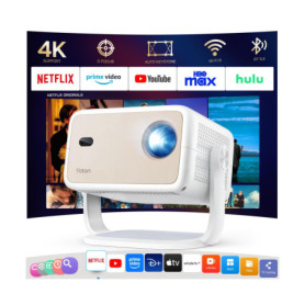 Vidéoprojecteur 4K [Netflix Certifié] YOTON Projecteur WiFi6 Bluetooth Full HD 1080P, Auto Keystone Projecteur Vidéo, Retroproje