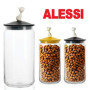 Alessi Ammi22 B Miòjar Pot Aliments Chats en Verre avec Couvercle en Résine Thermoplastique, Noir