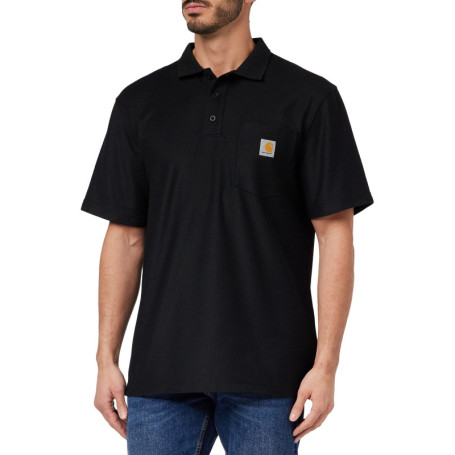 Carhartt Contractor’S Work Pocket Polo Chemise, Black, XS Homme