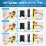 KOLSOL Testeur de câble réseau, traceur de fil Ethernet avec vérification de ligne téléphonique pour CAT5 CAT6, RJ11 RJ45