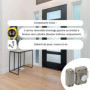 Verrou targette YALE YV20BTS - Bouton sans cylindre - Aluminium - Niveau de sécurité 6