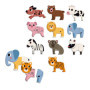 VILAC - Magnets rigolos - Ingela P. Arrhenius - Jeux Créatifs - 30 Magnets en Bois pour 10 Animaux + 1 Coffret de Rangement en C