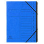 Exacompta - Réf. 541202E - 1 trieur dos agrafé - avec élastiques - couverture imprimée en carte lustrée et intérieur en carte re