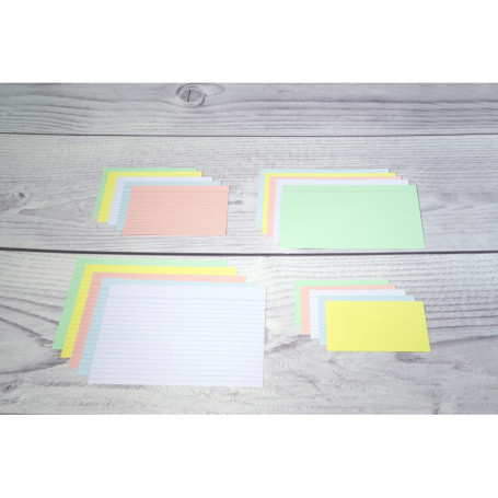 Exacompta - Réf. 10800SE - Paquet de 100 fiches bristol lignées non perforées - sous film - compatibles avec imprimante jet d'en