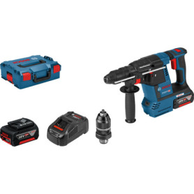 Bosch Professional 18V System GBH 18V-26 F - Taladro percutor inalámbrico (2 baterías x 5.0 Ah, en L-BOXX)