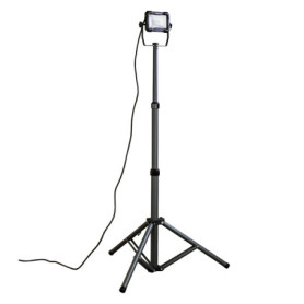 TIBELEC, 347660, Projecteur chantier télescopique LED 20W 4000°K, 1800 lumens, En polycarbonate et pied métal, Cordon longueur 2