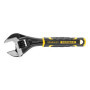 Stanley FatMax FMHT13125-0 Clé à molette réglable 6" bi-matière avec ouverture rapide, mesures métriques et en pouces, trou de s