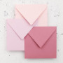 Clairefontaine 5533C - Paquet de 20 Enveloppes Gommées - Format Carré 16,5x16,5cm - 120g/m² - Coloris Rose Dragée - Invitation E
